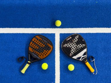 Kyiv, Ukrayna, 4 Kasım 2024. Padel raketi, Bullpadel, Yüksek kalite fotoğraf