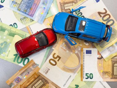 Avrupa para birimi yüksek arabalar. Yüksek kalite fotoğraf