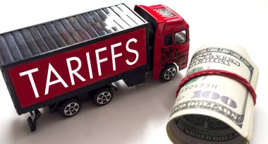 Gümrük savaşı nakliyat, ticaret ve ticaret konsepti. Yüksek kalite fotoğraf