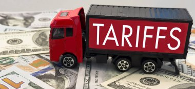 Gümrük savaşı nakliyat, ticaret ve ticaret konsepti. Yüksek kalite fotoğraf