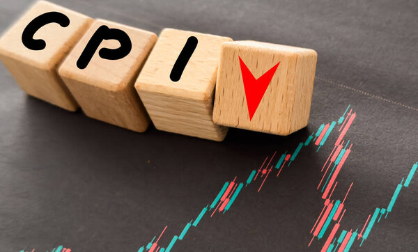 CPI - acronym from wooden blocks with letters, Consumer Price Index. Financial market concept. High quality photo