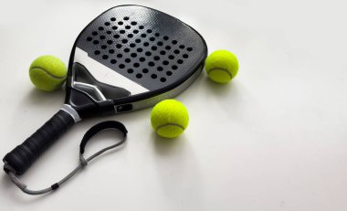 İzole raket tenis nesneleri. Padel raketi. Yüksek kalite fotoğraf