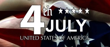 4 Temmuz Vatanseverlik Günü ABD Sembolleri. Ulusal kutlama 4 Temmuz federal bayramı Amerika Birleşik Devletleri. Amerikan bayrağı Yıldızlar ve Çizgiler Kırmızı, Beyaz ve Mavi Eski Zafer Yıldızlı Bayrağı. Yüksek kalite fotoğraf