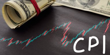 Arkaplanda bulanık bir şamdan grafiği olan Cpi harfleri yatırımları, finansal büyümeyi ve piyasa dalgalanmalarını sembolize ediyor. Yüksek kalite fotoğraf