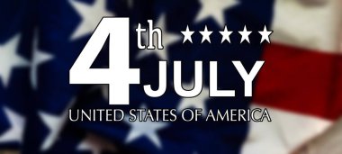 4 Temmuz Vatanseverlik Günü ABD Sembolleri. Ulusal kutlama 4 Temmuz federal bayramı Amerika Birleşik Devletleri. Amerikan bayrağı Yıldızlar ve Çizgiler Kırmızı, Beyaz ve Mavi Eski Zafer Yıldızlı Bayrağı. Yüksek kalite fotoğraf