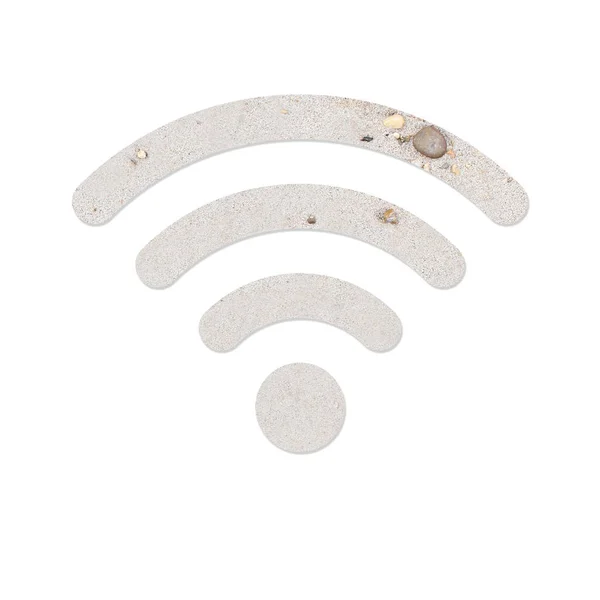 Wifi Ikon Symbol Vit Bakgrund — Stockfoto