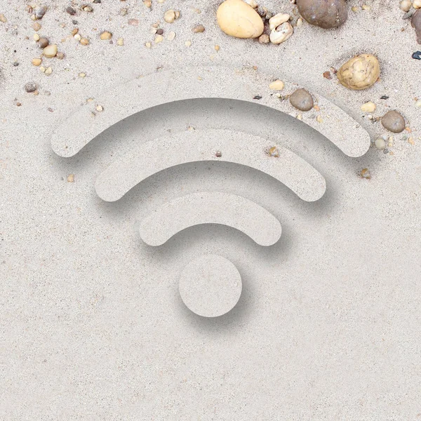 Wifi Simbol Icon Fundal Alb — Fotografie, imagine de stoc