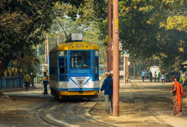 January 26, 2023: The tram system in the city of Kolkata, West Bengal, India, operated by West Bengal Transport Corporation (WBTC) after Calcutta Tramways Company (CTC) was dissolved.