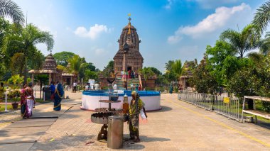 26 Ekim 2023 'te Odisha' nın Balgopalpur ilçesindeki Yeni Jagannath Tapınağı manzarası.