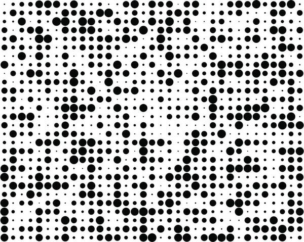 Бесшовный Рисунок Черными Кругами Белом Фоне — стоковый вектор