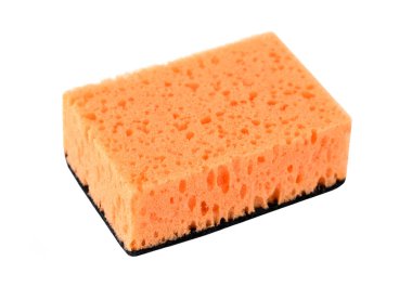 Sponge for dishware washing, isolated on a white background clipart