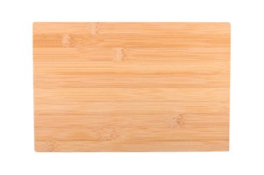 Bambudan tahta tahta, beyaz arka planda izole edilmiş.