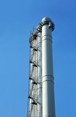 Ukrayna 'nın başkenti Kyiv' de 3 numaralı termik santral bacası.