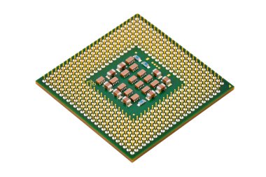 bilgisayar işlemci (cpu) beyaz zemin üzerine izole