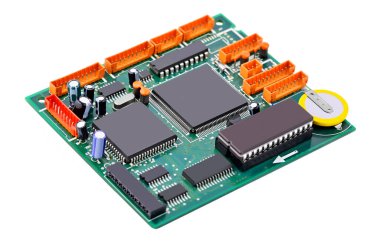 Beyaz arka planda izole edilmiş eski faks panosu