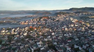 Top view of Dalat center in Vietnam 