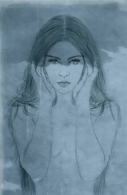 Uzun saçlı zarif bir kadın. Geçmişi çok eskiye dayanıyor. Sanatsal çizgiler, klasik.