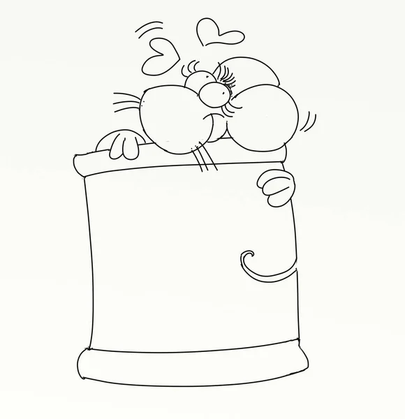 Mascotes Humorísticos Com Mouse — Fotografia de Stock