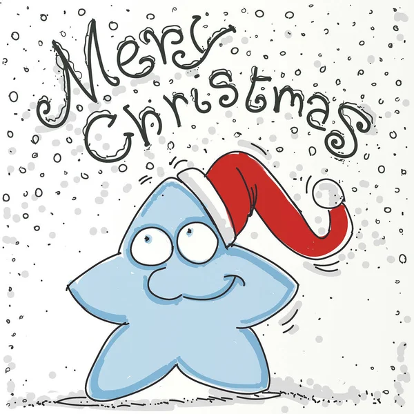 Merry Christmas Star Mascot Designs Humorous Boys Parties — Stock Photo, Image