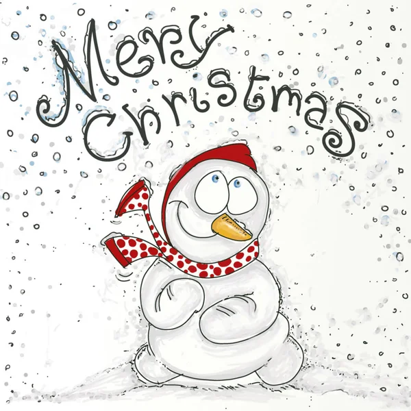 Feliz Navidad Muñeco Nieve Con Estrella Diseños Mascotas Para Chicos —  Fotos de Stock