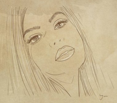 portrait of a woman with a piercing gaze designed for cosmetics