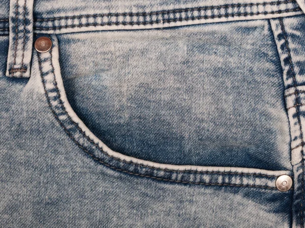 Front Pocket Male Jeans Denim Texture — Stock Photo, Image