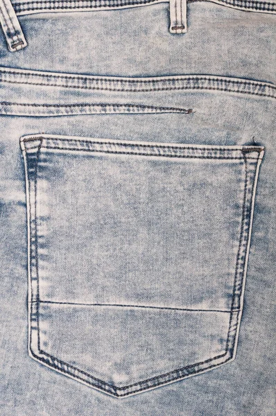 Tylna Kieszeń Dżinsów Męskich Tekstura Jeansowa — Zdjęcie stockowe