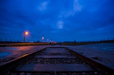 Birkenau Dehşeti yolundaki tren rayları