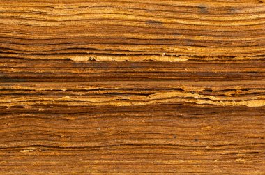 Yatay formatta eski kapalı kitap sayfalarının soyut, pejmürde, kahverengi kağıt arka planının yakın görüntüsü.