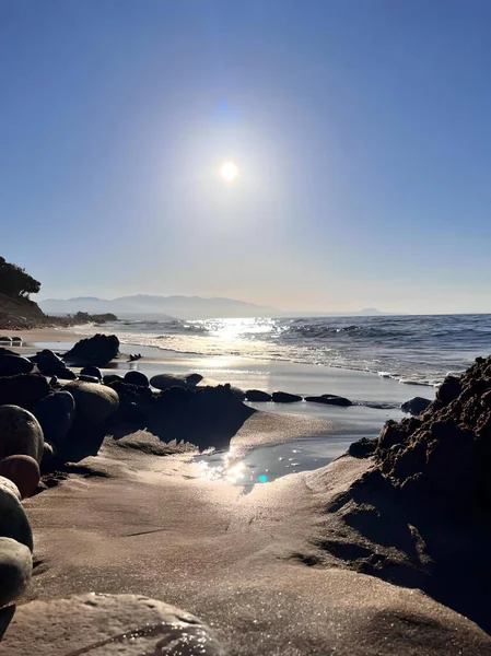Красивий Пляж Вранці — стокове фото
