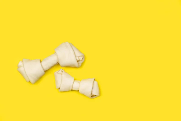 Кістки Хребта Жовтому Тлі Пробілом Копіювання — стокове фото