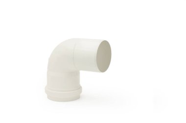 Beyaz arkaplan üzerindeki PVC eğrisi kopyalama alanı ile