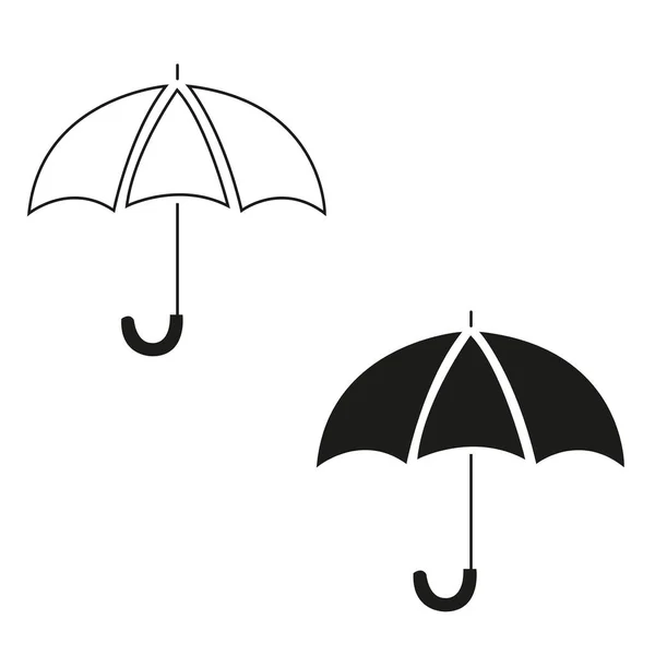 Black White Open Umbrellas White Background Copy Space — Stock Photo, Image