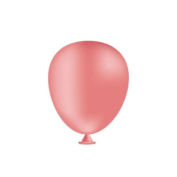 Balon Roz Fundal Alb Spațiu Copiere — Vector de stoc