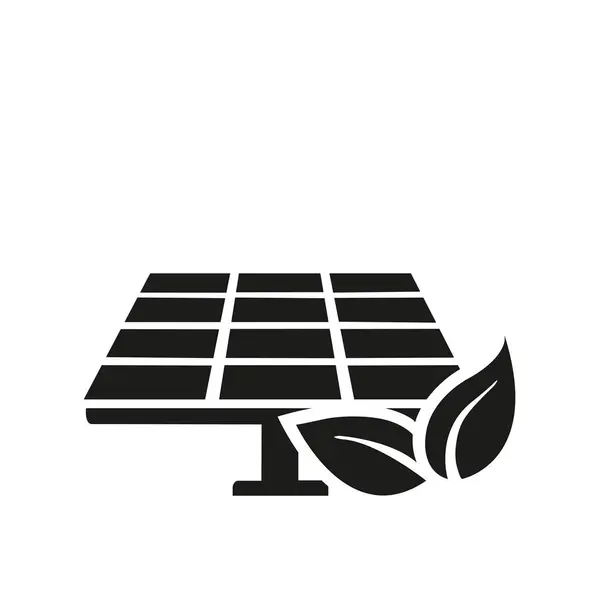 Солнечные Панели Экологически Чистый Логотип Белом Фоне Копировальным Пространством — стоковый вектор
