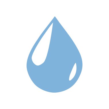 Fotokopi alanı olan beyaz arkaplanda bir damla su