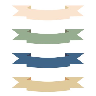 Beyaz arkaplanda 2024 renk başlık kurdelesi