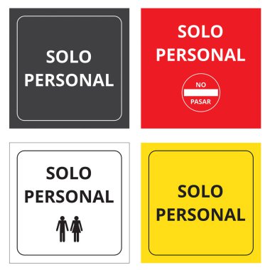 Colored solo personal banners on a white background (trad. staff only) clipart