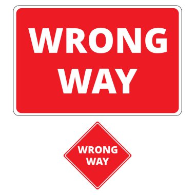 Beyaz arkaplanda kırmızı yol pankartları