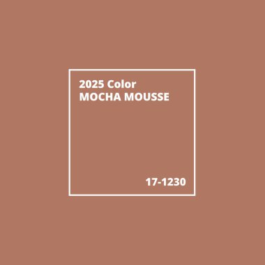 Renk tanımlı beyaz çerçeveli Mocha mousse renk arkaplanı