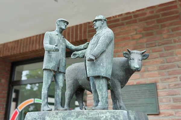 Wedel Germany 2023 Pomnik Targ Byków Wedel Holstein Istnieje Wieku — Zdjęcie stockowe