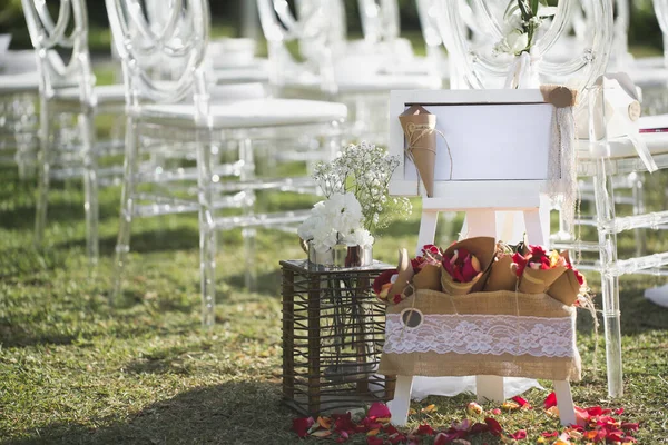 Romantiskt Bröllopsceremoni Stranden — Stockfoto