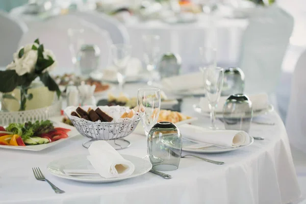 Beautifully Decorated Tables Guests Decorations — Stock Photo, Image