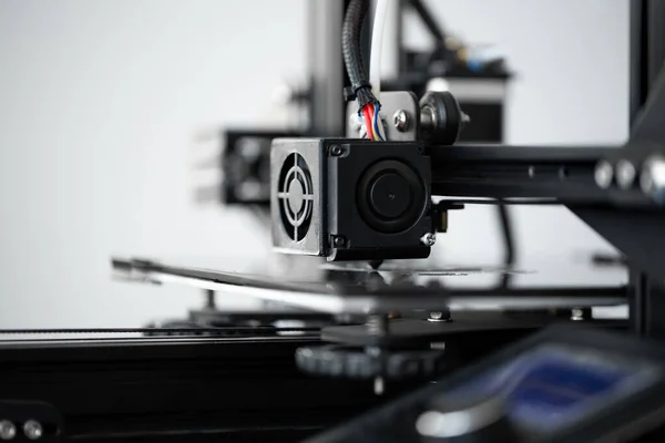 stock image Electronic three dimensional plastic 3D printer during work in laboratory