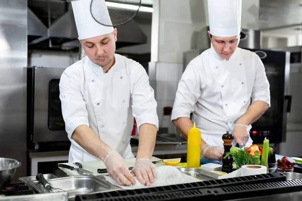 Chefs Prepare Meals Kitchen — Stock Photo, Image