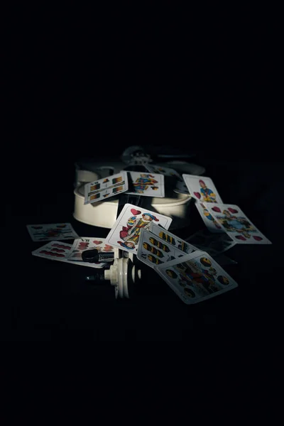 Szeret Hegedülni Kártyázni — Stock Fotó