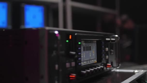 Audio Interface Recording Studio Better Sound Quality Movie Preparation Recording — стоковое видео