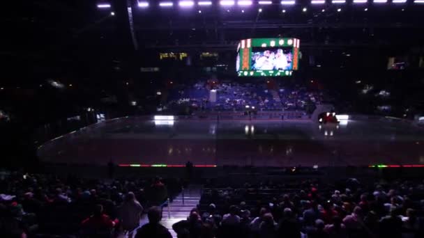 Almaty Kazakhstan Marzo 2023 Los Aficionados Que Visitan Arena Hockey — Vídeos de Stock