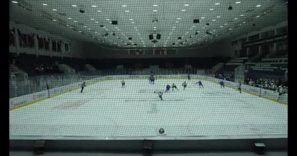 Almaty Kazakhstan Temmuz 2023 Buz Arenasında Hokey Takımları Maç Oynuyor — Stok video
