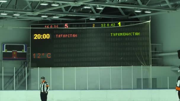 Scoreboard Countries Participating Match National Hockey Championship Participants Hockey Tournament — Stock Video